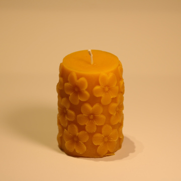 Kerze Stumpe Blumen
